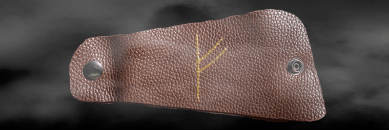 Rune Fehu sur la peau comme porte-bonheur.